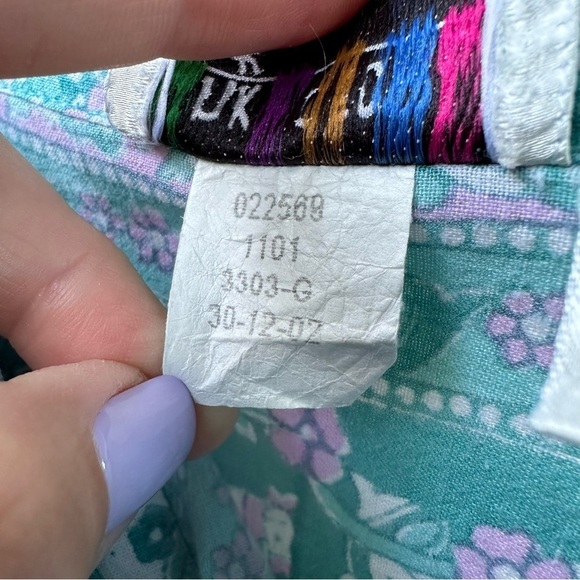 Vintage Funky People Elephant Peacock Wrap Skirt Boho Hippie Cotton Free Size - Picture 9 of 10